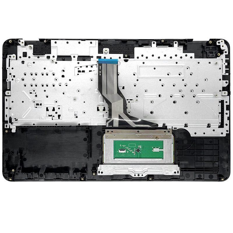 For HP Pavilion 15-AU 15-AW 15-AL Laptop Palmrest Upper Case Cover with Touchpad Keyboard Black (Red stripes)