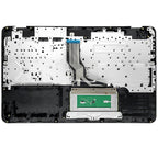 For HP Pavilion 15-AU 15-AW 15-AL Laptop Palmrest Upper Case Cover with Touchpad Backlight Keyboard Black (Red stripes)