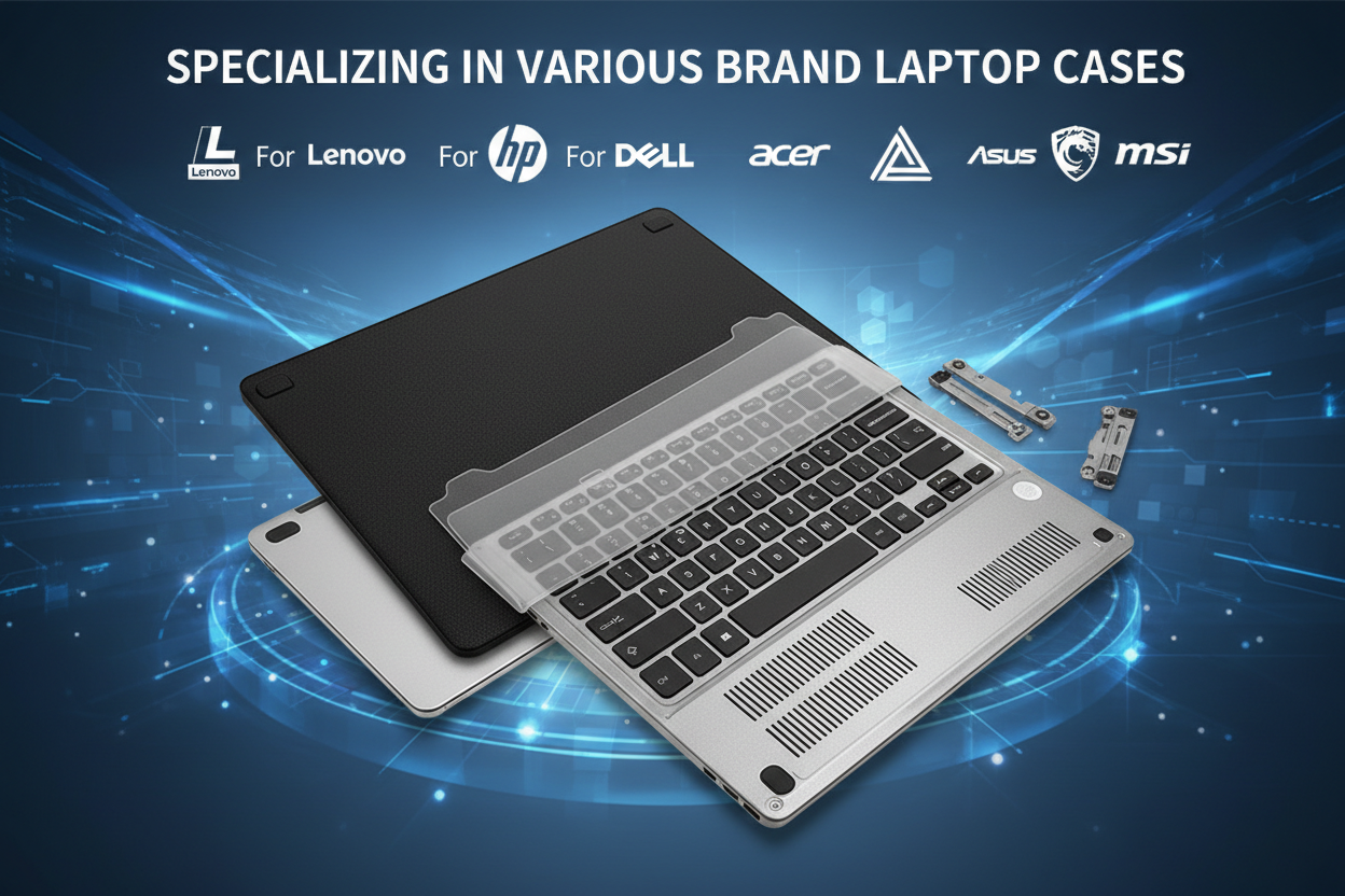 图片中放入笔记版后盖，键盘壳，底盖，屏轴的图片