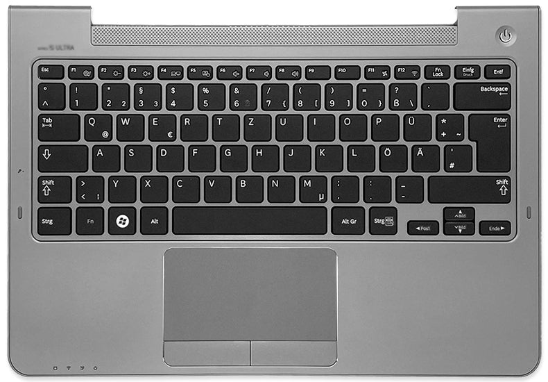 For Samsung NP530U3C NP530U3B NP535U3C NP535U3B Laptop Palmrest Upper Case with Touchpad UK Keyboard