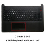 For HP 15-BS 15T-BS 15-BW 15Z-BW 250 G6 255 G6 Laptop Palmrest Top Case with Touchpad Keyboard (Black)