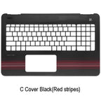 For HP Pavilion 15-AU 15-AW 15-AL Laptop Palmrest Upper Case Cover Black (Red stripes)
