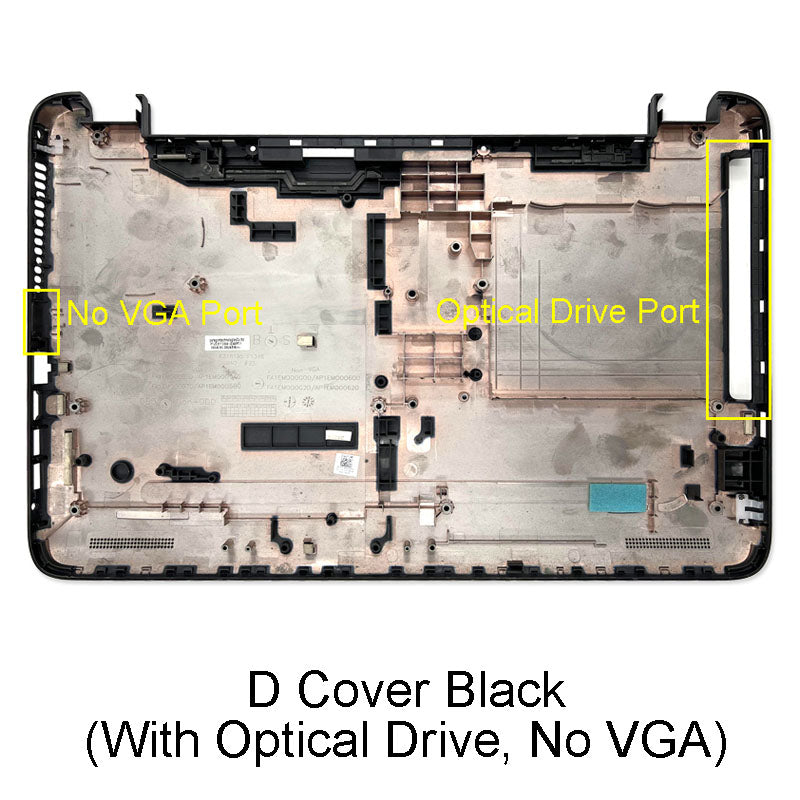 For HP 15-AC 15-AF 15-AY 15Q-AJ 250 255 256 G4 TPN-C125 TPN-C126 Laptop Bottom Base Case (With Optical Drive, No VGA)