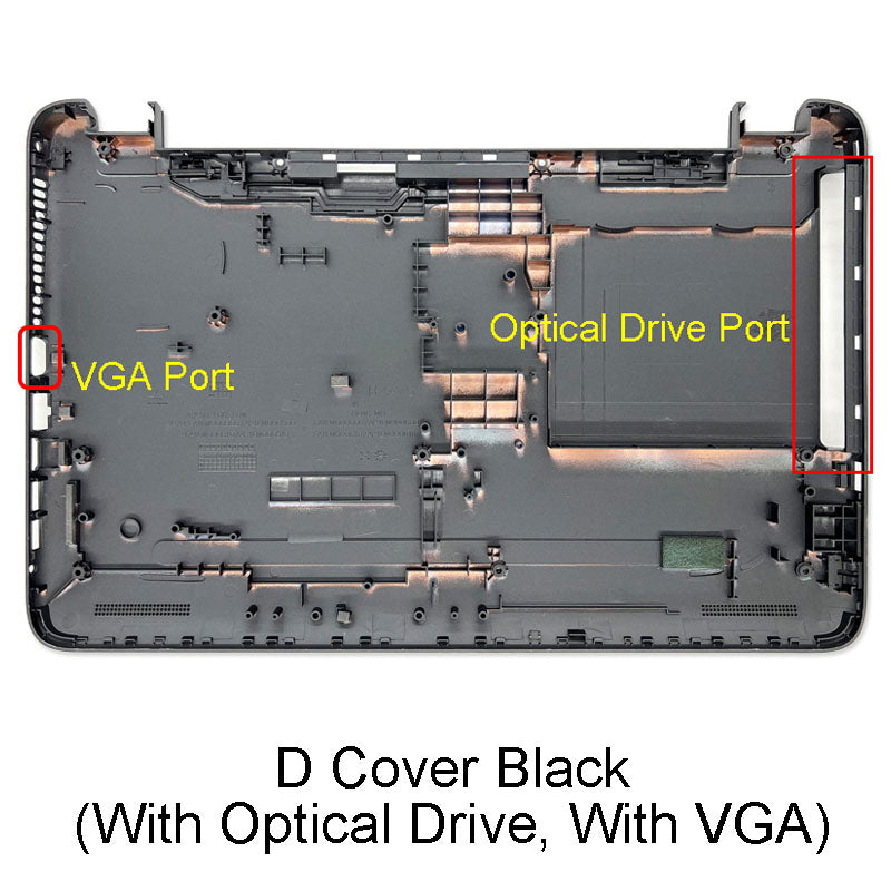 For HP 15-AC 15-AF 15-AY 15Q-AJ 250 255 256 G4 TPN-C125 TPN-C126 Laptop Bottom Base Case (With Optical Drive, With VGA)